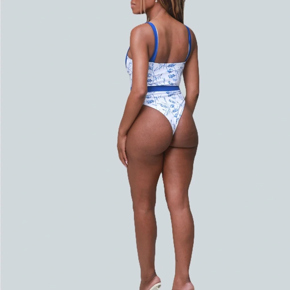 Rachelle Blue and White Women's Swimwear - Picture 9 of 15